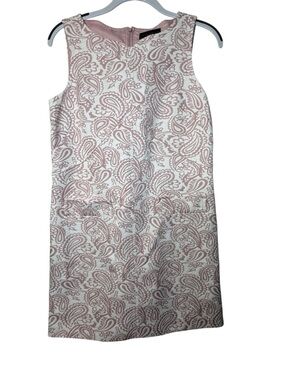 Victoria Beckham for Target Sleeveless Paisley Shift Dress in Blush and White